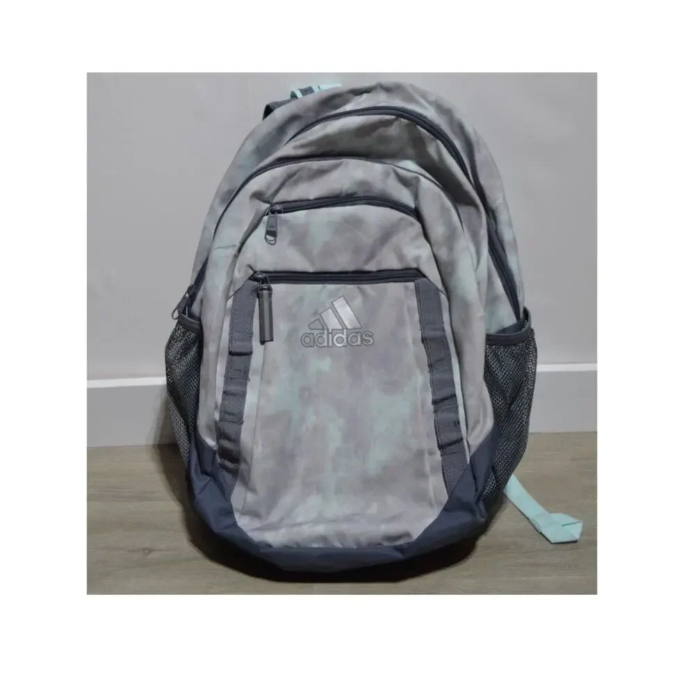 Adidas Girl's Excel 6 Gray & Blue Backpack Travel School
